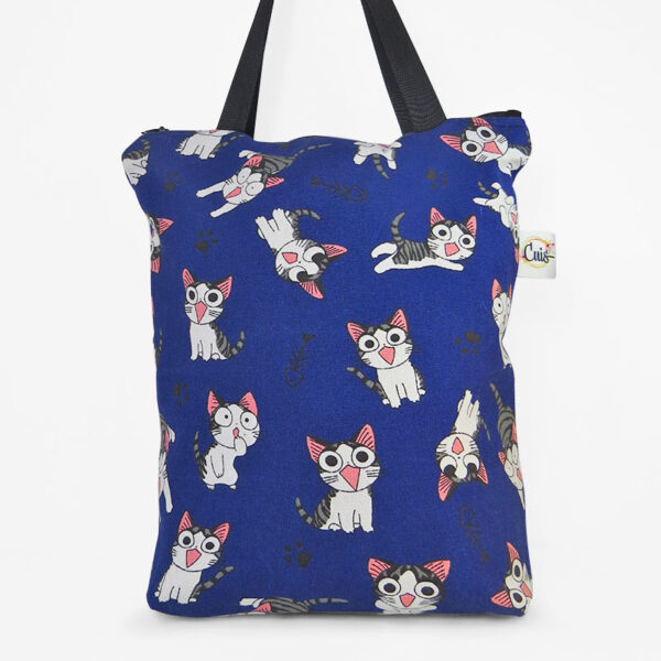 Pack Bolsa+Estuche Gato Chi Azul