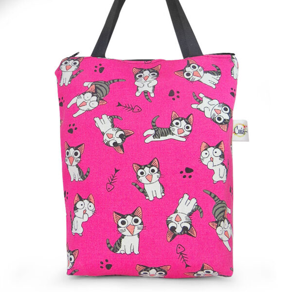 Pack Bolsa+Estuche Gato Chi Magenta