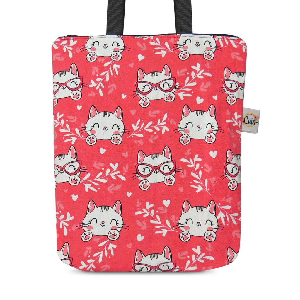 Totebag de lona Gato Feliz