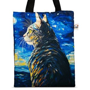 Totebag Gato Van Gogh Impermeable