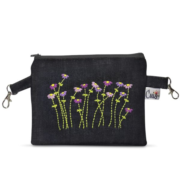 Cangurera Bordada a mano Morada