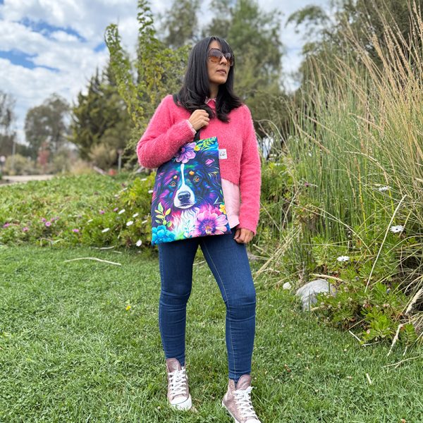 Totebag Border Collie impermeable
