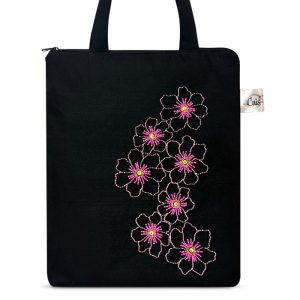Totebag Bordada a Mano Flor de Cerezo