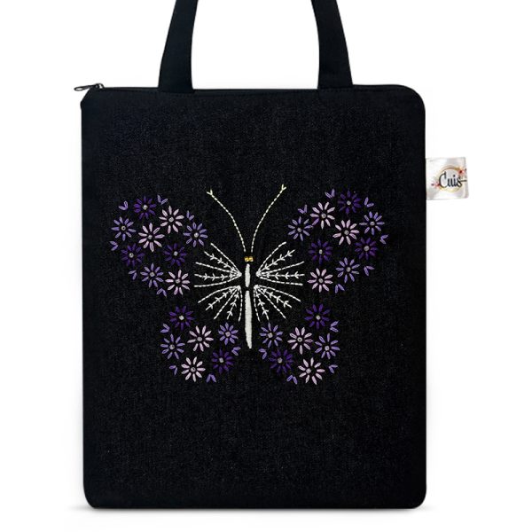 Totebag negra bordado a mano