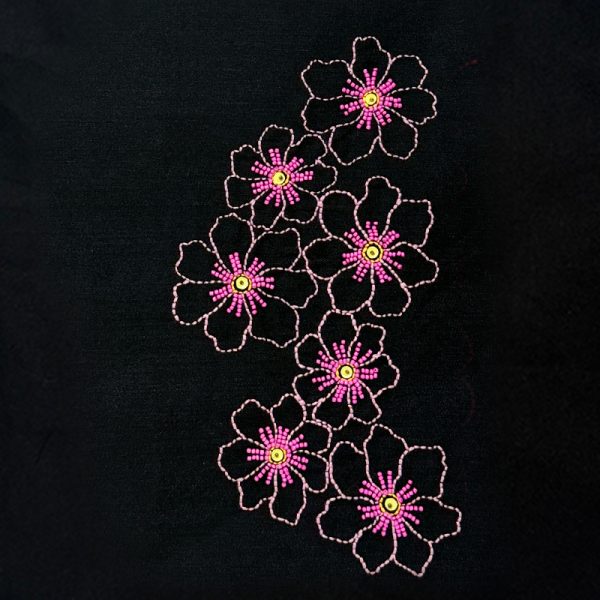 Totebag Bordada a Mano Flor de Cerezo