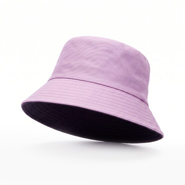 Gorro Pescador Unisex Reversible de Algodón Morado-Negro