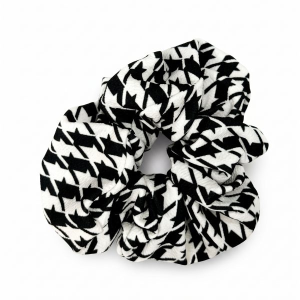 Maxi Scrunchie Patron Negro-Blanco
