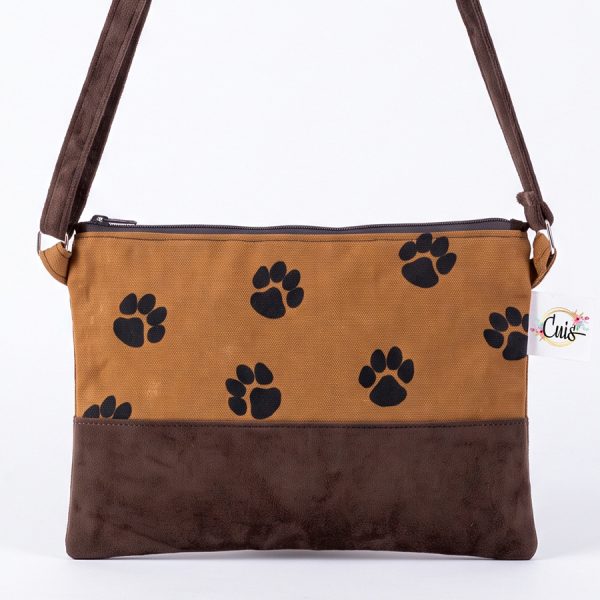 Cartera Bandolera Bi-Color Huellas