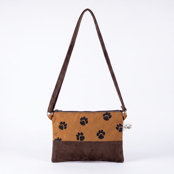 Cartera Bandolera Bi-Color Huellas