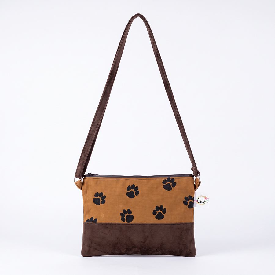 Cartera Bandolera Bi-Color Huellas